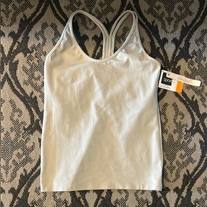 White Racerback Tank Top